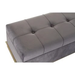 Pegane Ensemble De 3 Banquettes Coffres En MDF , Polyester Coloris Velours Gr... -Vente-unique shop ensemble de 3 banquettes coffres en mdf polyester coloris velours gris et metal dore 13499590 36971656 1140x1140