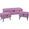 Pegane Ensemble De 3 Banquettes Coffres En Métal Doré , MDF Et Polyester Co... -Vente-unique shop ensemble de 3 banquettes coffres en metal dore mdf et polyester coloris fuchsia 13516918 37046504 1140x1140