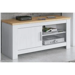 Pegane Ensemble De Salon Meuble TV, Buffet, Vitrine Avec LED Coloris Chêne, ... -Vente-unique shop ensemble de salon meuble tv buffet vitrine avec led coloris chene pin andersen 14044754 38981804 1140x1140