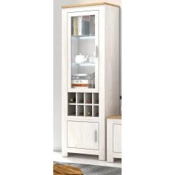 Pegane Ensemble De Salon Vitrine, Meuble TV 2 Portes Coloris Chêne, Pin Ande... -Vente-unique shop ensemble de salon vitrine meuble tv 2 portes coloris chene pin andersen 14044788 38981960 1140x1140