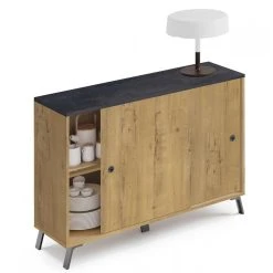 Pegane Ensemble De Séjour Coloris Chêne Doré ( Meuble TV + Buffet + Biblio... -Vente-unique shop ensemble de sejour coloris chene dore meuble tv buffet bibliotheque table basse 11839582 31300494 1140x1140