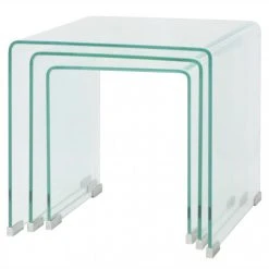Chunhelife Ensemble De Tables Gigognes 3 Pièces Verre Trempé Transparent -Vente-unique shop ensemble de tables gigognes 3 pieces verre trempe transparent 9362669 24480495 1140x1140