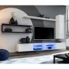 Ac-Deco Ensemble Meuble TV Design Switch IV 300cm Blanc & Noir