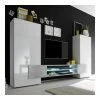 HAPPYMOBILI Ensemble Meubles TV Blanc Laqué Brillant Et Béton ARGOS -Vente-unique shop ensemble tv blanc beton argos zd1 z zf 1