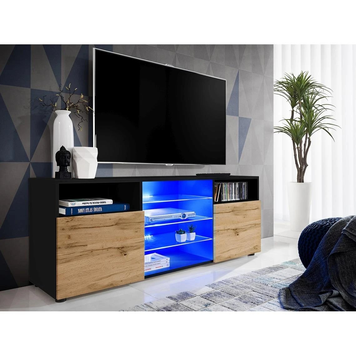 Marque Generique Extreme Furniture T38 Meuble Télé | Meuble Télé Avec 3 étagères ... 4 Marque Generique Extreme Furniture T38 Meuble Télé | Meuble Télé Avec 3 étagères ... – Image 2