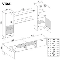 Marque Generique Extreme Furniture Vida Ensemble De Meubles | Ensemble De Meubles De Sa... -Vente-unique shop extreme furniture vida ensemble de meubles ensemble de meubles de salon 2 meubles tele 2 vitrines suspendues et 2 etageres murales led design moderne rangement pratique 13397288 36650606 1140x1140