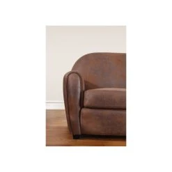 Vente-unique Fauteuil Microfibre Aspect Cuir Vieilli Club VICTORY II -Vente-unique shop fauteuil 128917