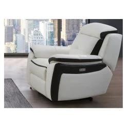Vente-unique Fauteuil Relax électrique En Cuir ANGELIQUE - Blanc/anthracite 7 Vente-unique Fauteuil Relax électrique En Cuir ANGELIQUE - Blanc/anthracite -Vente-unique shop fauteuil 357123 1