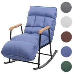 Mendler Fauteuil à Bascule HWC-K40 Fauteuil Relax, Fonction Couchage Métal ~...