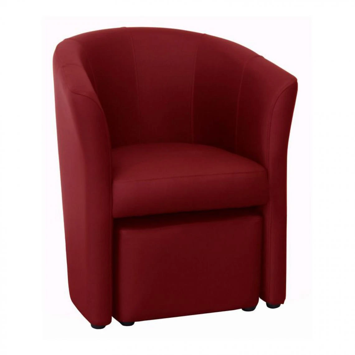 BUT Fauteuil Cabriolet Et Pouf CLAYTON PU Rouge 3 BUT Fauteuil Cabriolet Et Pouf CLAYTON PU Rouge