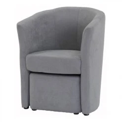 BUT Fauteuil Cabriolet Et Pouf CLAYTON Tissu Soro Gris Clair -Vente-unique shop fauteuil cabriolet et pouf clayton tissu soro gris clair 9158305 23905619 1140x1140