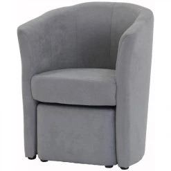 BUT Fauteuil Cabriolet Et Pouf CLAYTON Tissu Soro Gris Clair -Vente-unique shop fauteuil cabriolet et pouf clayton tissu soro gris clair 9158305 23905623 1140x1140