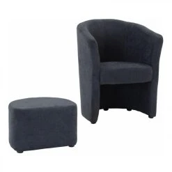 BUT Fauteuil Cabriolet Et Pouf CLAYTON Tissu Soro Gris Foncé -Vente-unique shop fauteuil cabriolet et pouf clayton tissu soro gris fonce 9158227 23905255 1140x1140