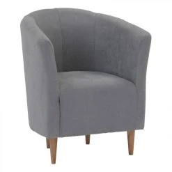 BUT Fauteuil Cabriolet MAUD Tissu Gris Clair
