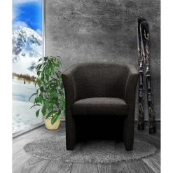 3S. X Home Fauteuil Cabriolet Tissu Anthracite BUZZ -Vente-unique shop fauteuil cabriolet tissu anthracite buzz design 259809 4 1140x1140