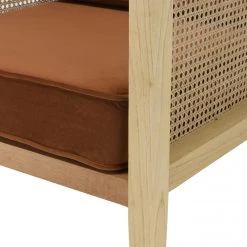 MACABANE Fauteuil Cannage Assise Amovible Velours Orange -Vente-unique shop fauteuil cannage assise amovible velours orange 3358726 6188088 88 1140x1140