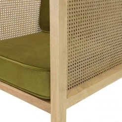 MACABANE Fauteuil Cannage Assise Amovible Velours Vert -Vente-unique shop fauteuil cannage assise amovible velours vert 3357752 6183228 28 1140x1140