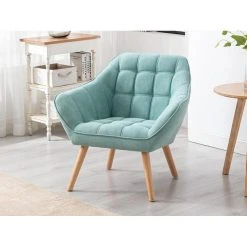 Vente-unique Fauteuil En Tissu Vert D'eau CASERTA -Vente-unique shop fauteuil caserta 12033678 31890554 1140x1140