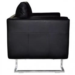 HELLOSHOP26 Fauteuil Chaise Siège Lounge Design Club Sofa Salon Cube Avec Pieds C... -Vente-unique shop fauteuil chaise siege lounge design club sofa salon cube avec pieds chromes cuir synthetique noir 11020443 11035240 28825848 1140x1140