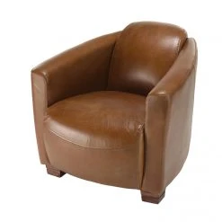 MACABANE Fauteuil Chicago Vintage Cuir Pieds Bois GASTON -Vente-unique shop fauteuil chicago vintage cuir pieds bois gaston 3357768 6183354 54 1140x1140