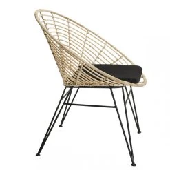 MACABANE Fauteuil CHLOE Rotin Naturel MANHATTAN Coussin Noir Pieds Métal 10 MACABANE Fauteuil CHLOE Rotin Naturel MANHATTAN Coussin Noir Pieds Métal -Vente-unique shop fauteuil chloe rotin naturel manhattan coussin noir pieds metal design 509756 4 1140x1140