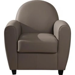 3S. X Home Fauteuil Club Taupe PATRICIA