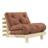 Inside 75 Fauteuil Convertible Futon ROOTS Pin Naturel Coloris Brun Argile Couch...