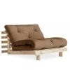 Inside 75 Fauteuil Convertible Futon ROOTS Pin Naturel Coloris Mocca Couchage 90...
