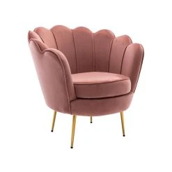 Vente-unique Fauteuil Coquillage En Velours Rose DANDELION -Vente-unique shop fauteuil dandelion 11570072 30362052 1140x1140