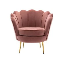 Vente-unique Fauteuil Coquillage En Velours Rose DANDELION -Vente-unique shop fauteuil dandelion 11570072 30362054 1140x1140