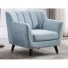 Vente-unique Fauteuil En Velours Bleu Ciel ALMARA