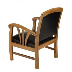 MACABANE Fauteuil En Teck Et Cuir Style Colonial - Noir -Vente-unique shop fauteuil en teck et cuir style colonial noir 500266 6 1140x1140