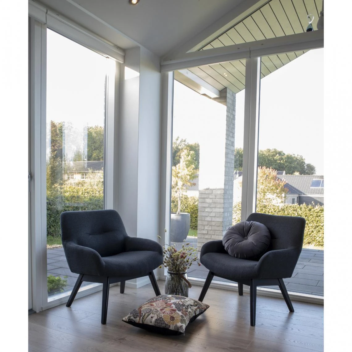 HOUSE NORDIC Fauteuil En Tissu Anthracite FOLK 7 HOUSE NORDIC Fauteuil En Tissu Anthracite FOLK – Image 5