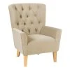 BUT Fauteuil Fixe ARTHURO Tissu Beige