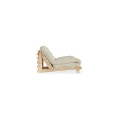 Inside 75 Fauteuil Convertible Futon RACINES Pin Naturel Coloris Beige Couchage ... 9 Inside 75 Fauteuil Convertible Futon RACINES Pin Naturel Coloris Beige Couchage ... -Vente-unique shop fauteuil futon convertible racines beige 90 200 6