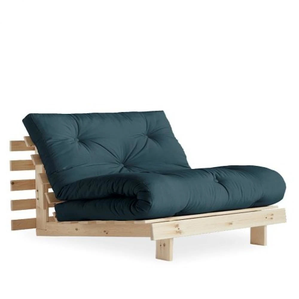 Inside 75 Fauteuil Convertible Futon RACINES Pin Naturel Coloris Bleu Pétrole C... 3 Inside 75 Fauteuil Convertible Futon RACINES Pin Naturel Coloris Bleu Pétrole C...