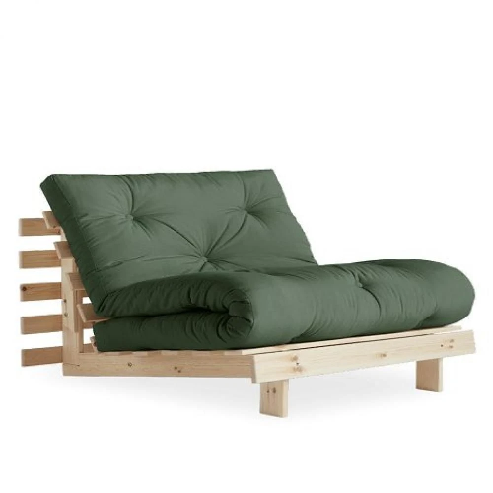 Inside 75 Fauteuil Convertible Futon RACINES Pin Naturel Coloris Vert Olive Couc... 3 Inside 75 Fauteuil Convertible Futon RACINES Pin Naturel Coloris Vert Olive Couc...