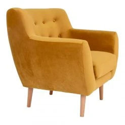 HOUSE NORDIC Fauteuil MONTE Jaune Moutarde -Vente-unique shop fauteuil monte jaune moutarde 1101535 3 1140x1140