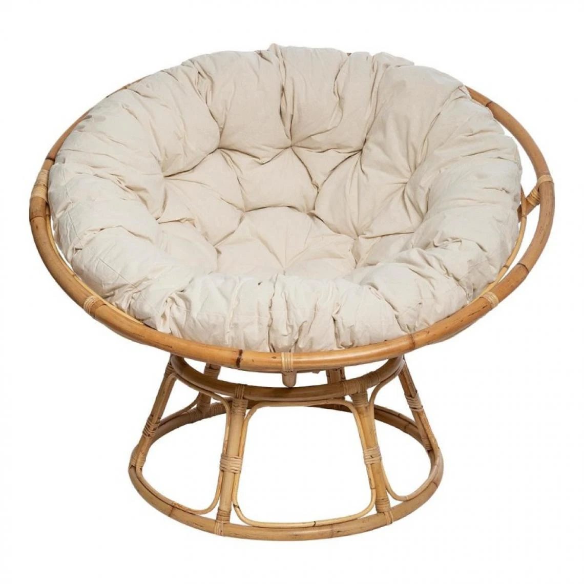SANS MARQUE Fauteuil Papasan En Rotin Seram Atmosphera - Naturel 4 SANS MARQUE Fauteuil Papasan En Rotin Seram Atmosphera - Naturel – Image 2