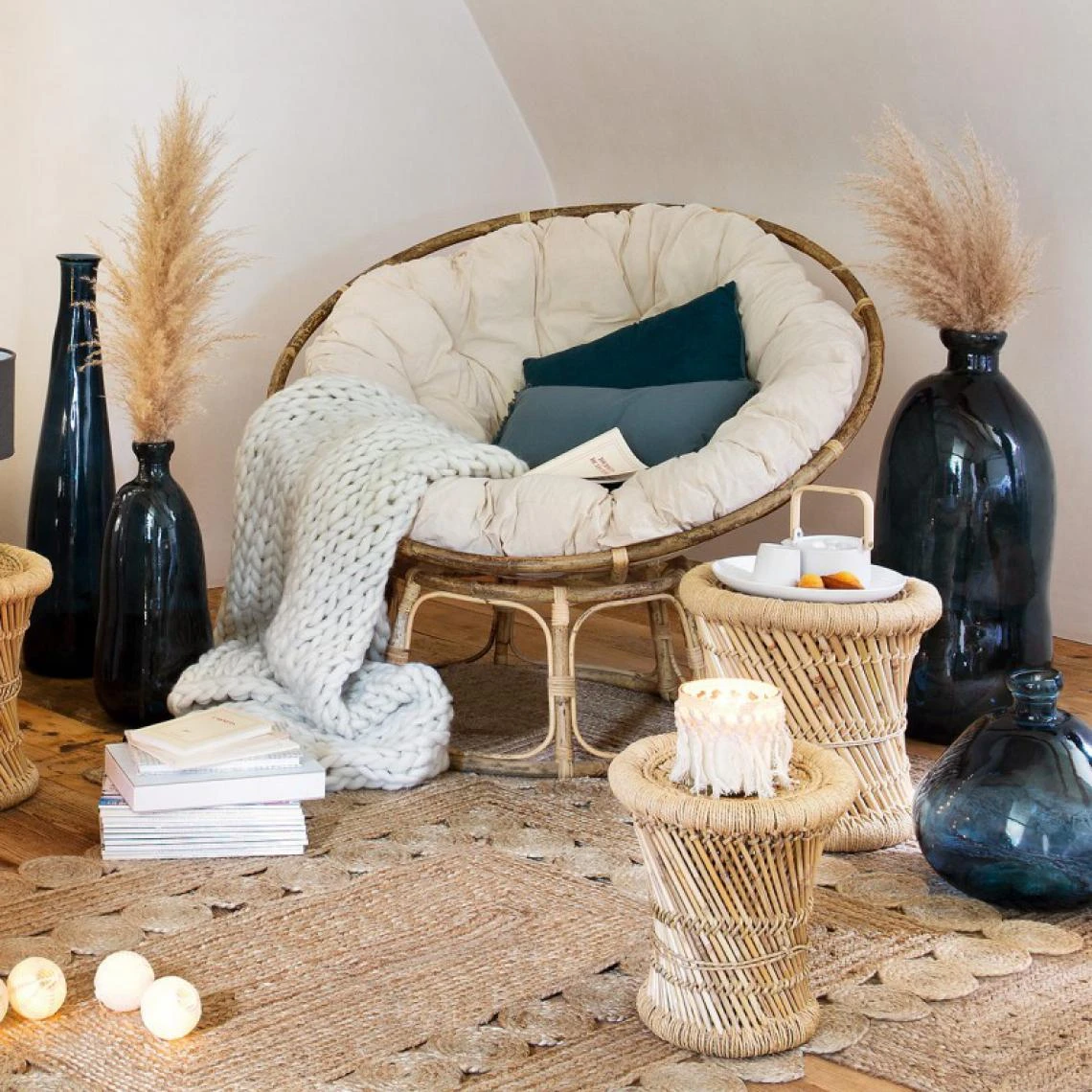 SANS MARQUE Fauteuil Papasan En Rotin Seram Atmosphera - Naturel 6 SANS MARQUE Fauteuil Papasan En Rotin Seram Atmosphera - Naturel – Image 4