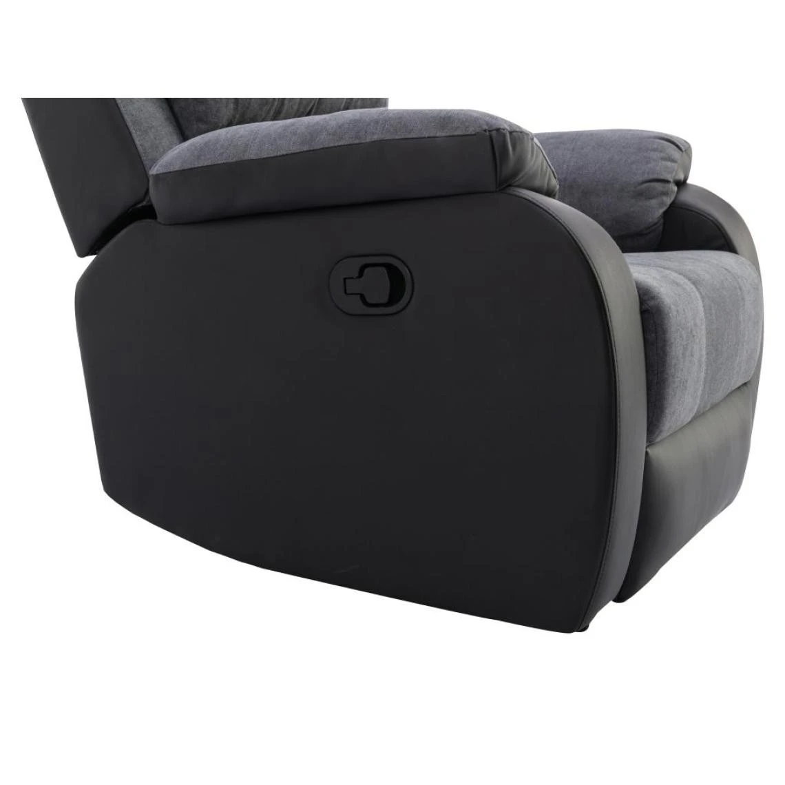 Vente-unique Fauteuil Relax En Microfibre Et Simili Gris Et Noir BRODY 7 Vente-unique Fauteuil Relax En Microfibre Et Simili Gris Et Noir BRODY – Image 5