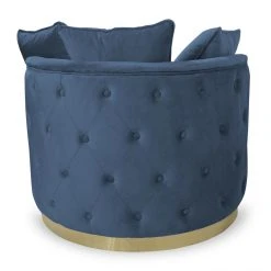 MENZZO Fauteuil Rond Capitonné Timeo Velours Bleu -Vente-unique shop fauteuil rond capitonne timeo velours bleu 10668916 27789596 1140x1140