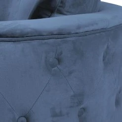 MENZZO Fauteuil Rond Capitonné Timeo Velours Bleu -Vente-unique shop fauteuil rond capitonne timeo velours bleu 10668916 27789598 1140x1140