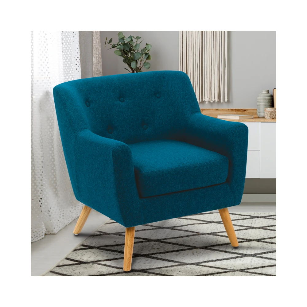Idmarket Fauteuil Scandinave En Tissu Bleu Canard 3 Idmarket Fauteuil Scandinave En Tissu Bleu Canard