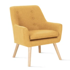 Idmarket Fauteuil Scandinave NAT En Tissu Jaune Moutarde -Vente-unique shop fauteuil scandinave nat en tissu jaune moutarde 12222114 32475306 1140x1140