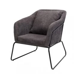 MACABANE Fauteuil Tissu AGATHE Velours Cotelé Gris Anthracite Pieds Évasés M... 28 MACABANE Fauteuil Tissu AGATHE Velours Cotelé Gris Anthracite Pieds Évasés M... -Vente-unique shop fauteuil tissu agathe velours cotele gris anthracite pieds vases metal design 3197652 2 1140x1140