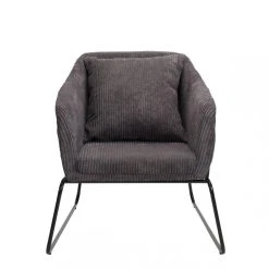 MACABANE Fauteuil Tissu AGATHE Velours Cotelé Gris Anthracite Pieds Évasés M... 46 MACABANE Fauteuil Tissu AGATHE Velours Cotelé Gris Anthracite Pieds Évasés M... -Vente-unique shop fauteuil tissu agathe velours cotele gris anthracite pieds vases metal design 3197652 4 1140x1140 2