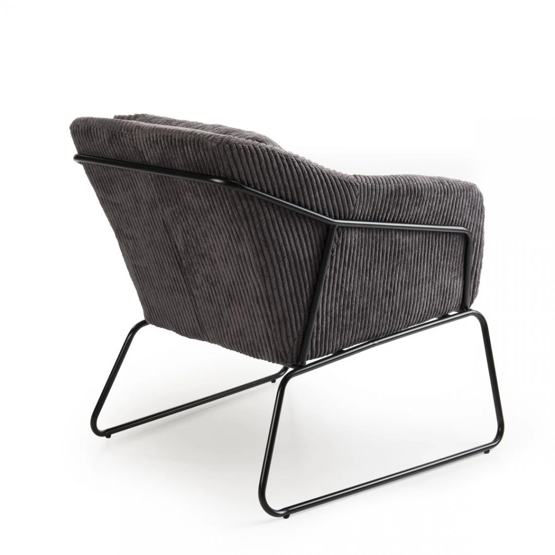 MACABANE Fauteuil Tissu AGATHE Velours Cotelé Gris Anthracite Pieds Évasés M... 23 MACABANE Fauteuil Tissu AGATHE Velours Cotelé Gris Anthracite Pieds Évasés M... – Image 21