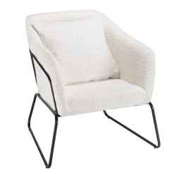MACABANE Fauteuil Tissu Bouclette Blanc Pieds évasés Métal Noir AGATHE 9 MACABANE Fauteuil Tissu Bouclette Blanc Pieds évasés Métal Noir AGATHE -Vente-unique shop fauteuil tissu bouclette blanc pieds evases metal noir agathe 3425158 6562536 36 1140x1140