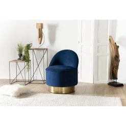 MACABANE Fauteuil Tissu Velours HELENE Bleu Marine -Vente-unique shop fauteuil tissu velours helene bleu marine 1274853 4 1140x1140